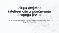 Uloga umjetne inteligencije u poučavanju drugoga jezika