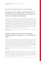 Immigrants from Bosnia and Herzegovina in Croatia: A Sense of Belonging and Acceptance in the New Social Environment