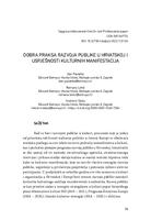 Dobra praksa razvoja publike u hrvatskoj i uspješnosti kulturnih manifestacija