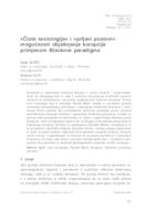 »Čista sociologija« i »prljavi poslovi«: mogućnosti objašnjenja korupcije primjenom Blackove paradigme