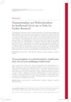 Transnationalism and multiculturalism: an intellectual cul-de-sac or paths for further research?