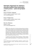 prikaz prve stranice dokumenta Materijalno blagostanje kao objektivna dimenzija kvalitete života stanovništva ruralnih prostora – općina Gornja Rijeka